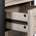 Nightstand with 2 Drawers and Open Shelf, w Adjustable Feet