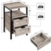 Nightstand with 2 Drawers and Open Shelf, w Adjustable Feet