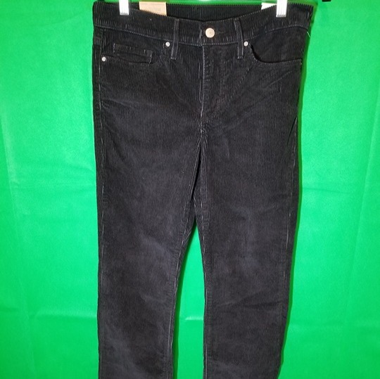 Levi's 314 Shaping Corduroy Straight Leg Women Size 29x30 Black Pants NWT