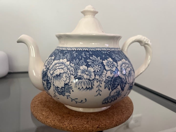 Teapot & Lid Blue & White by MASON'S