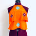60s Halter Top Orange Cotton Gauze Embroidered made in India size S M
