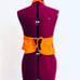 60s Halter Top Orange Cotton Gauze Embroidered made in India size S M