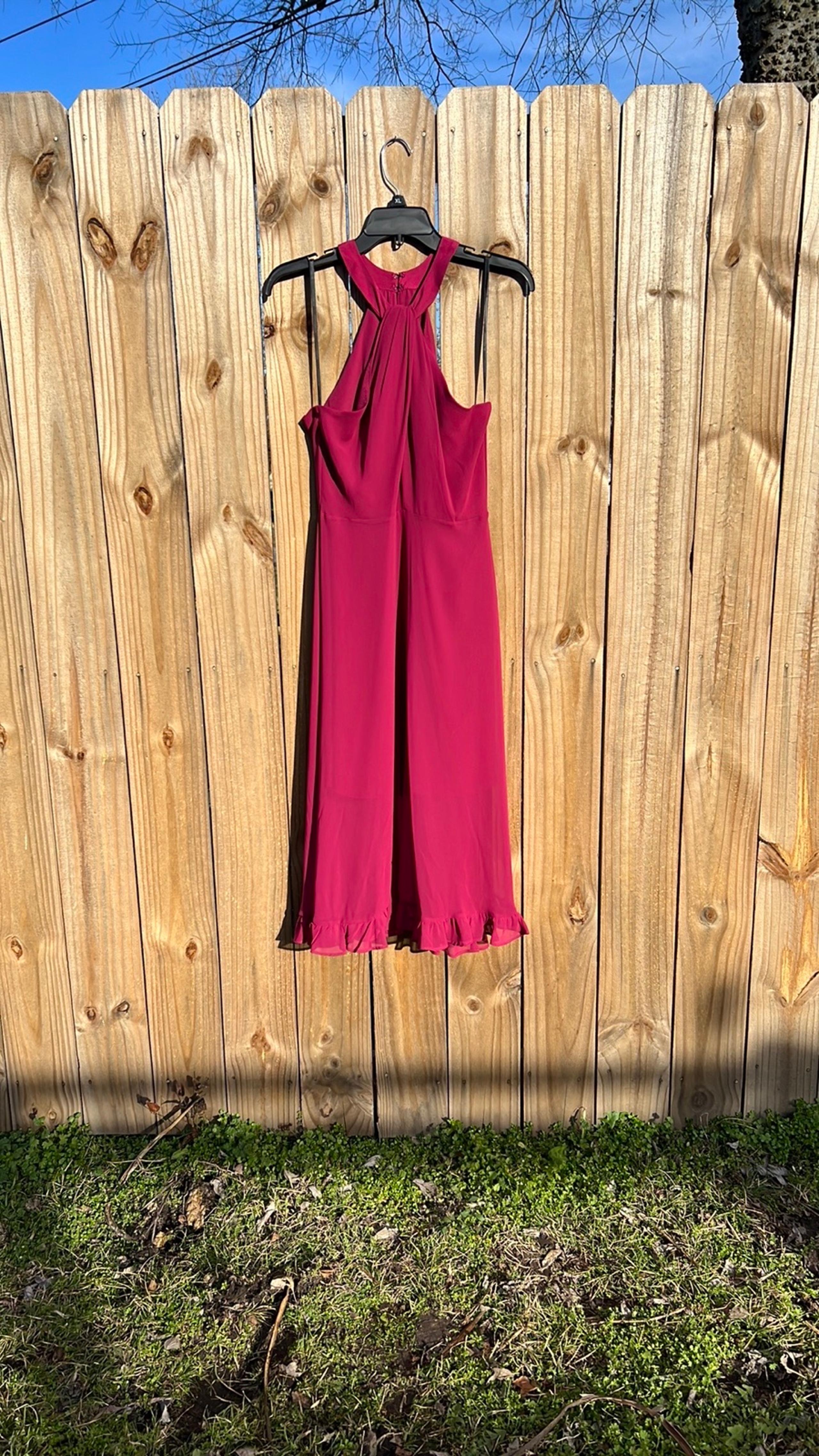 Bcbgeneration Purple Berry Elegant Halter Neck Dress NWT