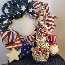July 4th Jeweled Tree