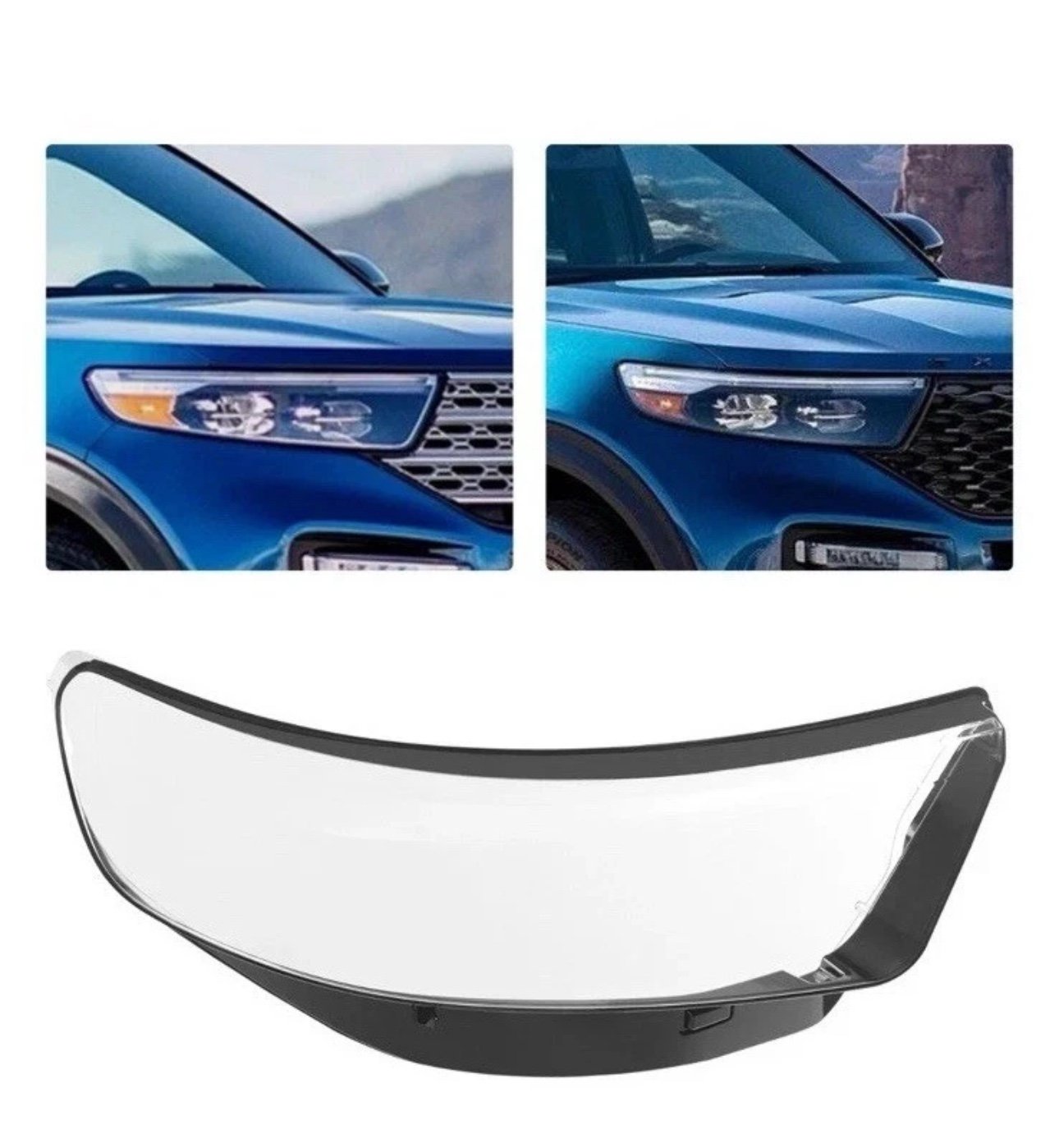 For 2020-2024 Ford Explorer Right/Passenger Side Headlight Lens Clear Cover New