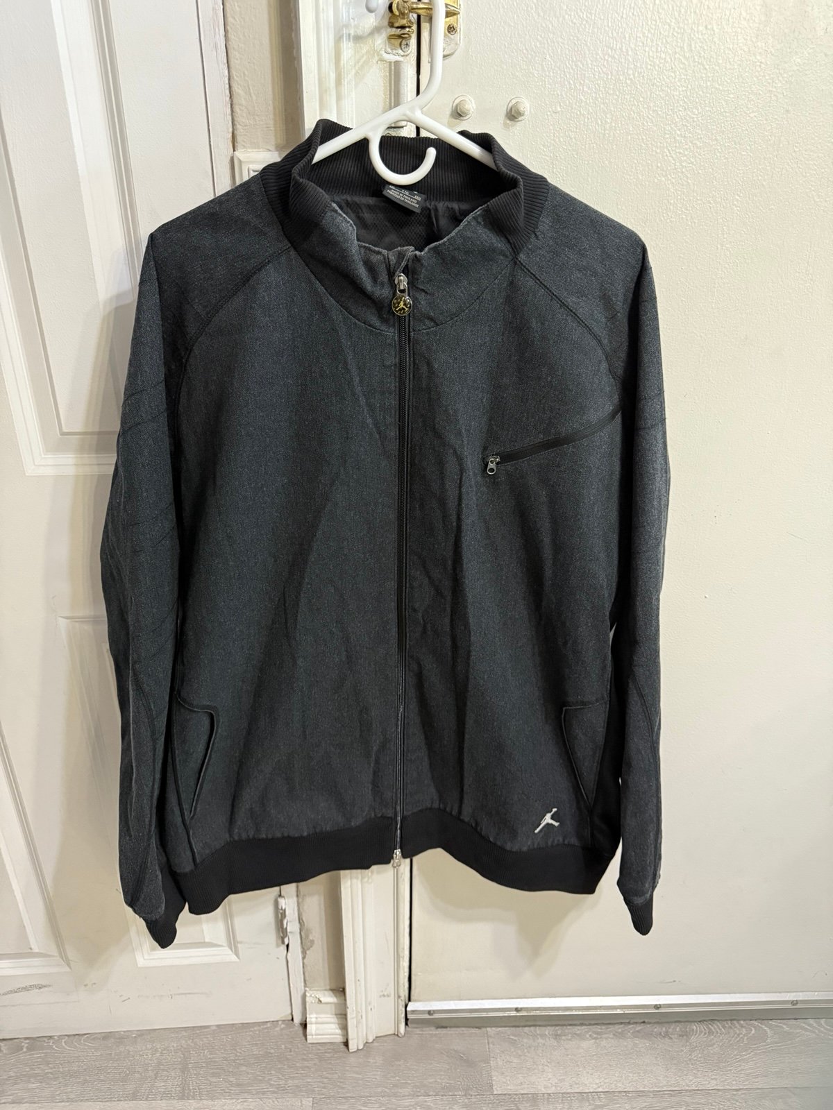 Vintage Nike Air Jordan Jacket Gray 23 Legacy Full Zip Concord. Size XXL