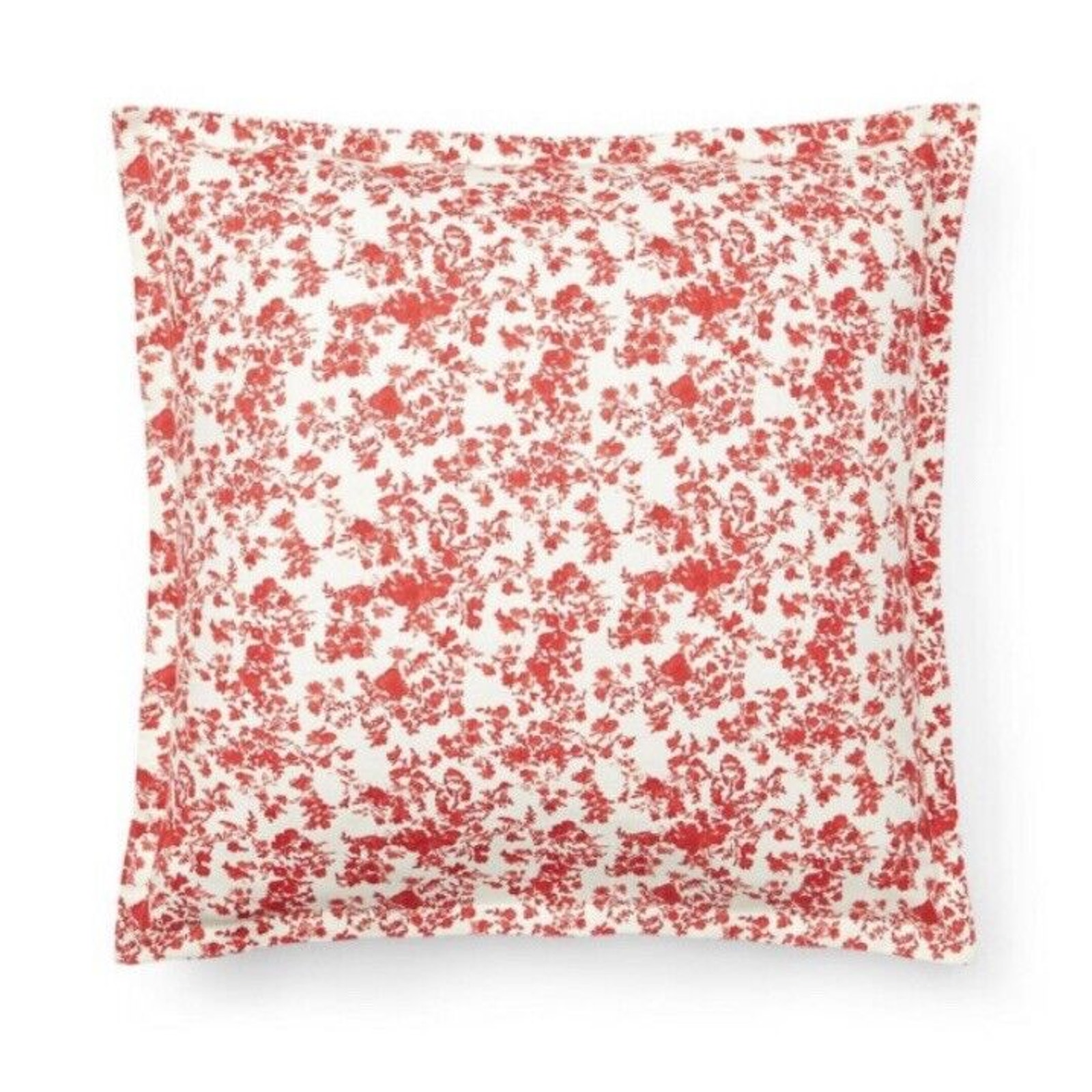 Ralph Lauren Rhyne FLANNEL Floral Euro Pillow Sham RED 26” X 26” 135