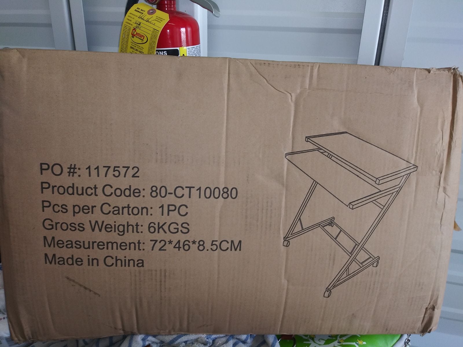 Personal office rolling table