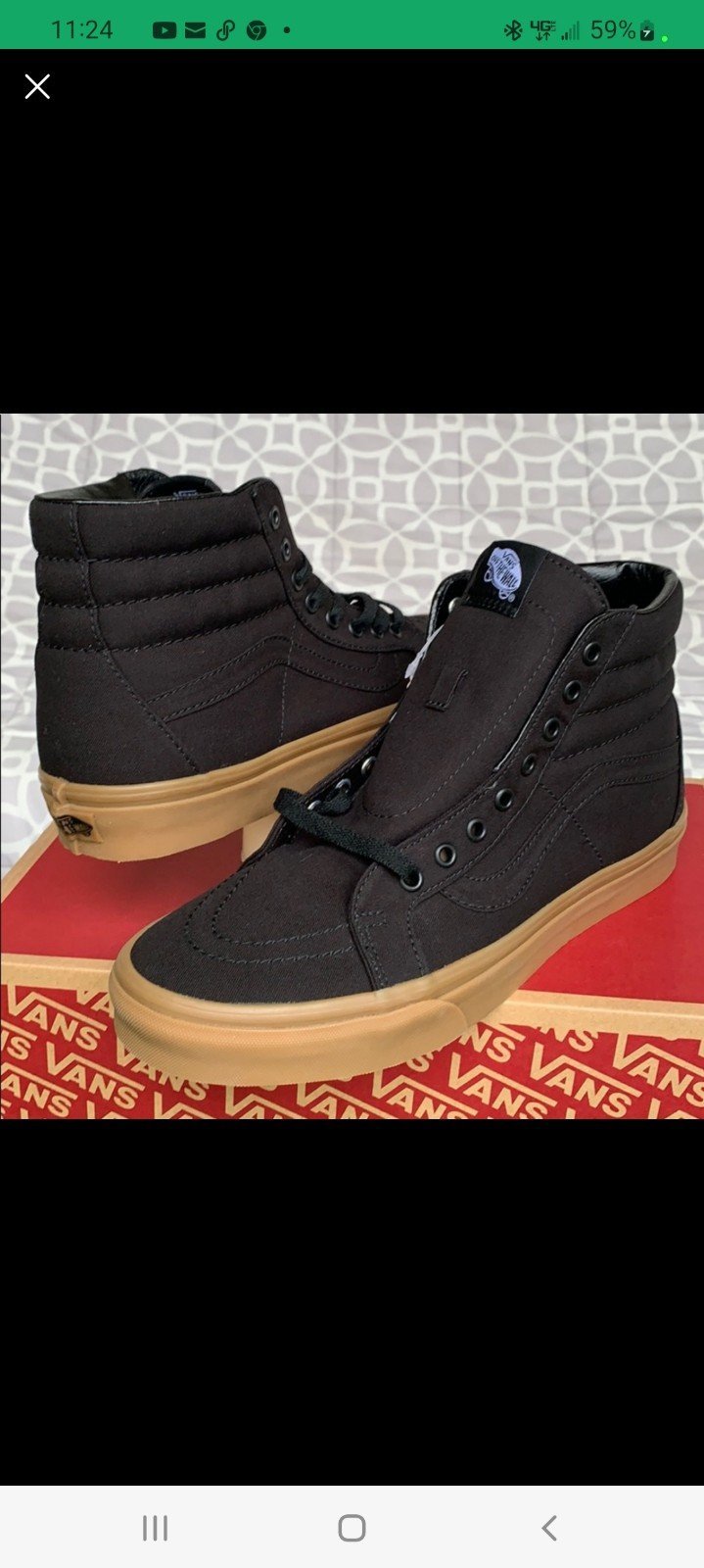 Vans canvas cheap sk8-hi reissue