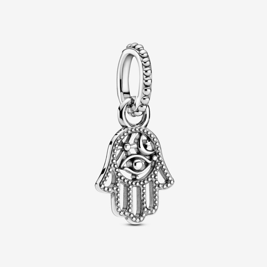 Pandora Hamsa Hand Dangle Charm necklace