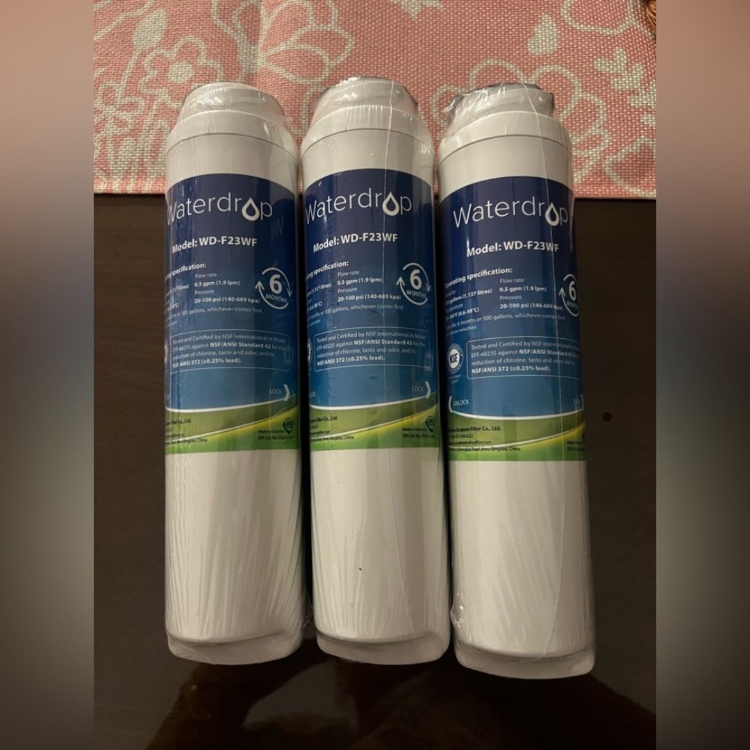 NWT GE Waterdrop WD-F23WF refrigerator water filters