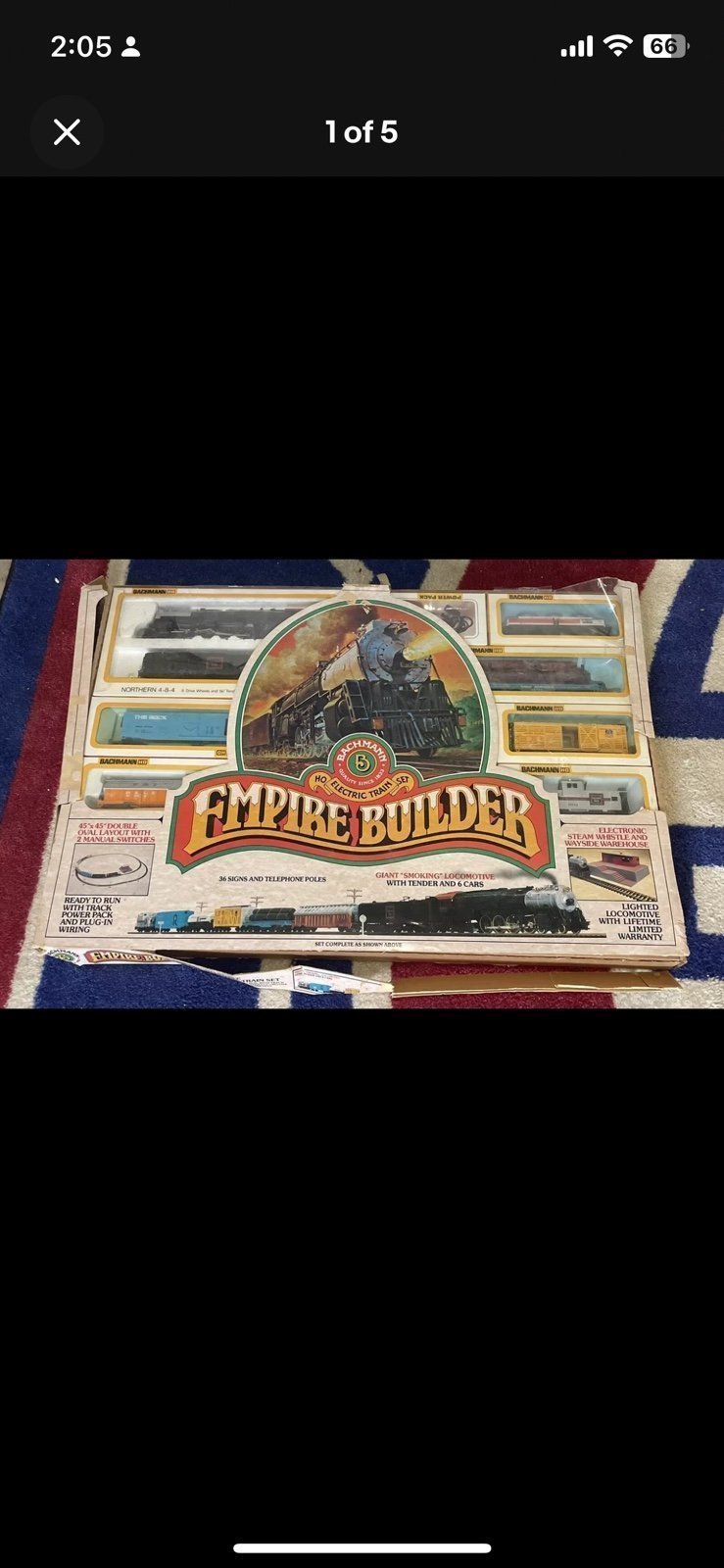 Vintage Bachmann Empire Builder N Scale Train Set Item 290 Never Used