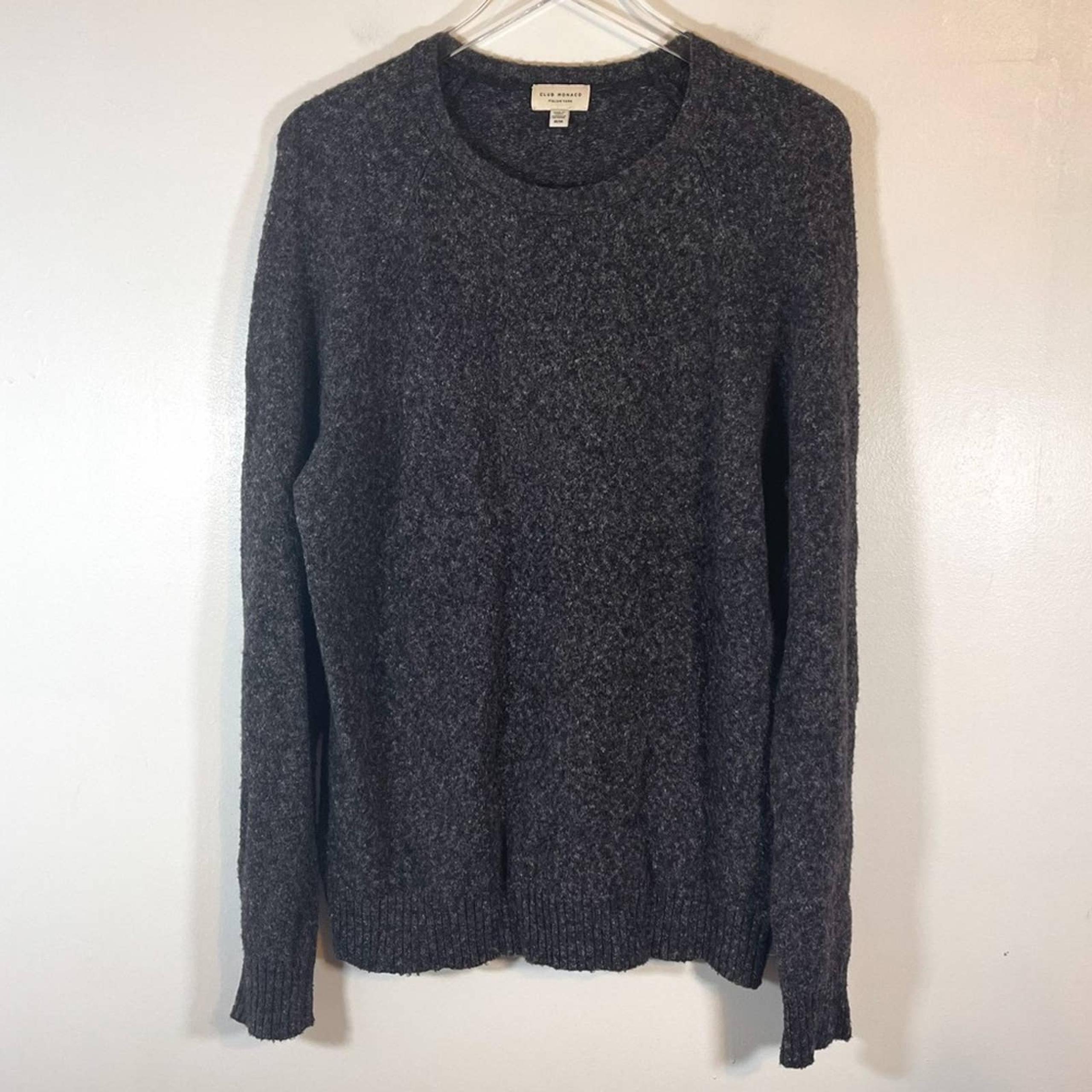 Club Monaco Wool Grey Crewneck long sleeve pullover jumper sweater size M
