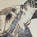 Wood burn sea turtle wall art