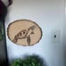 Wood burn sea turtle wall art