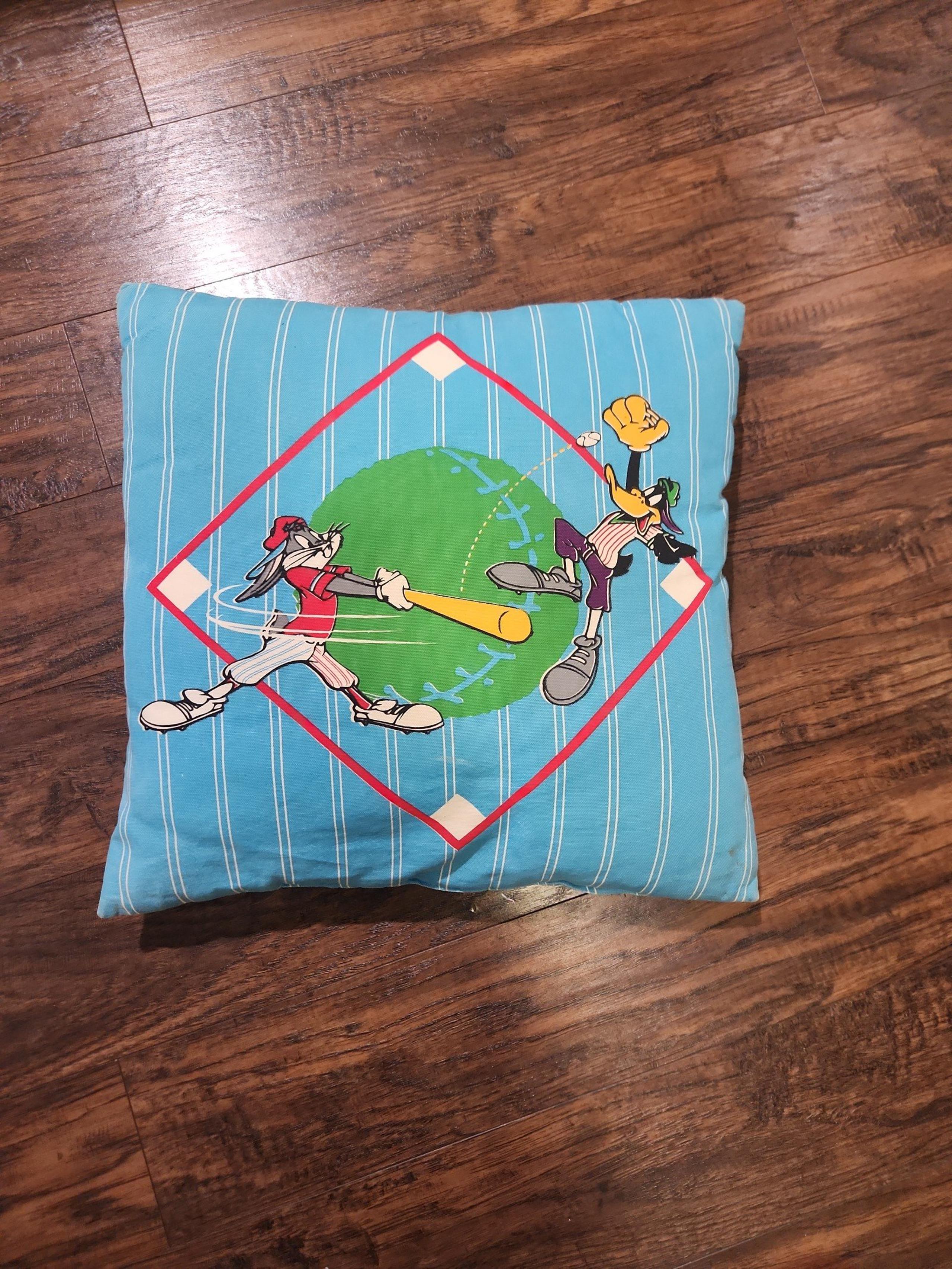 Vintage Bugs Bunny baseball pillow