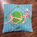 Vintage Bugs Bunny baseball pillow