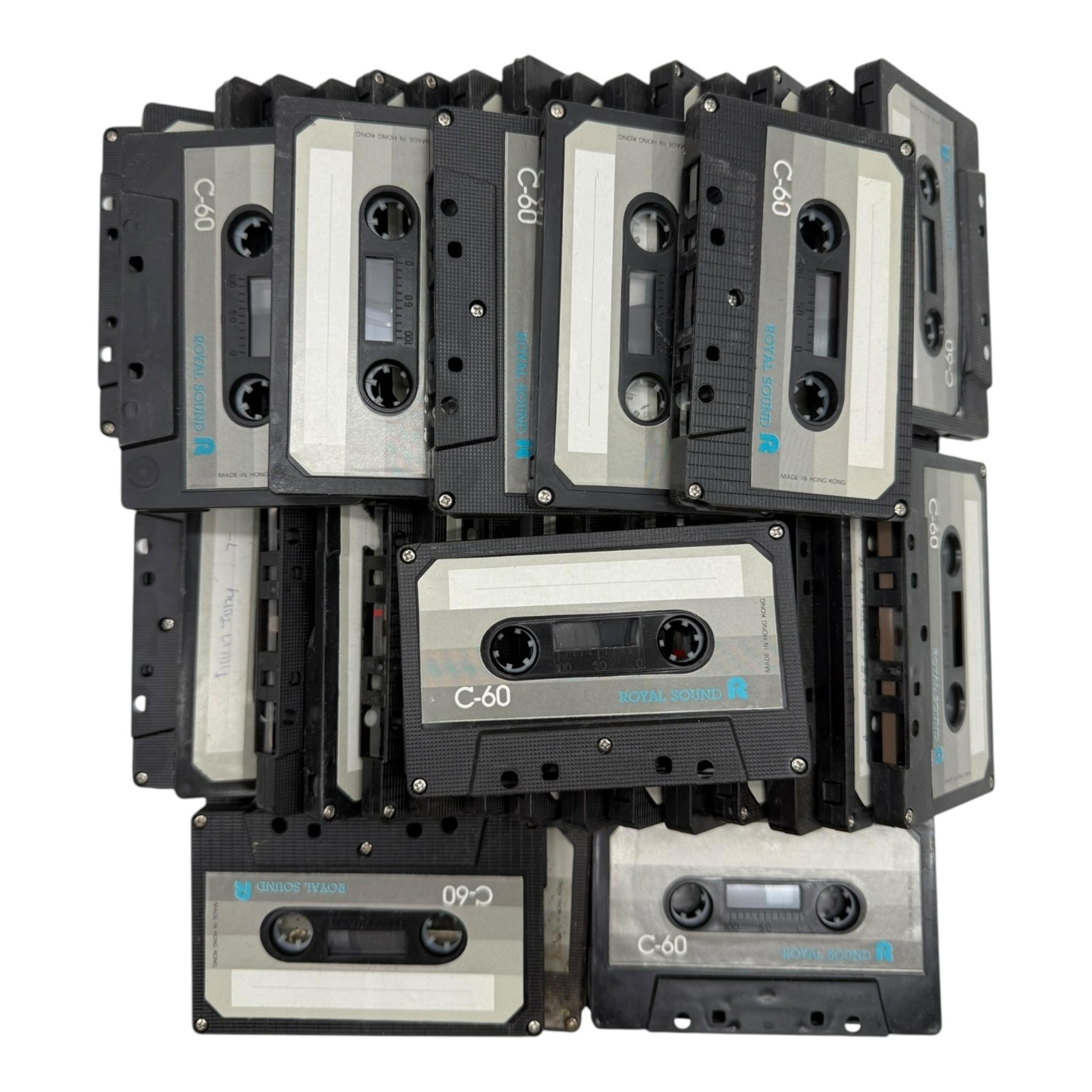Royal Sound C-60 Audio Cassette Tapes Lot of 40 Blank Vintage Music Recording