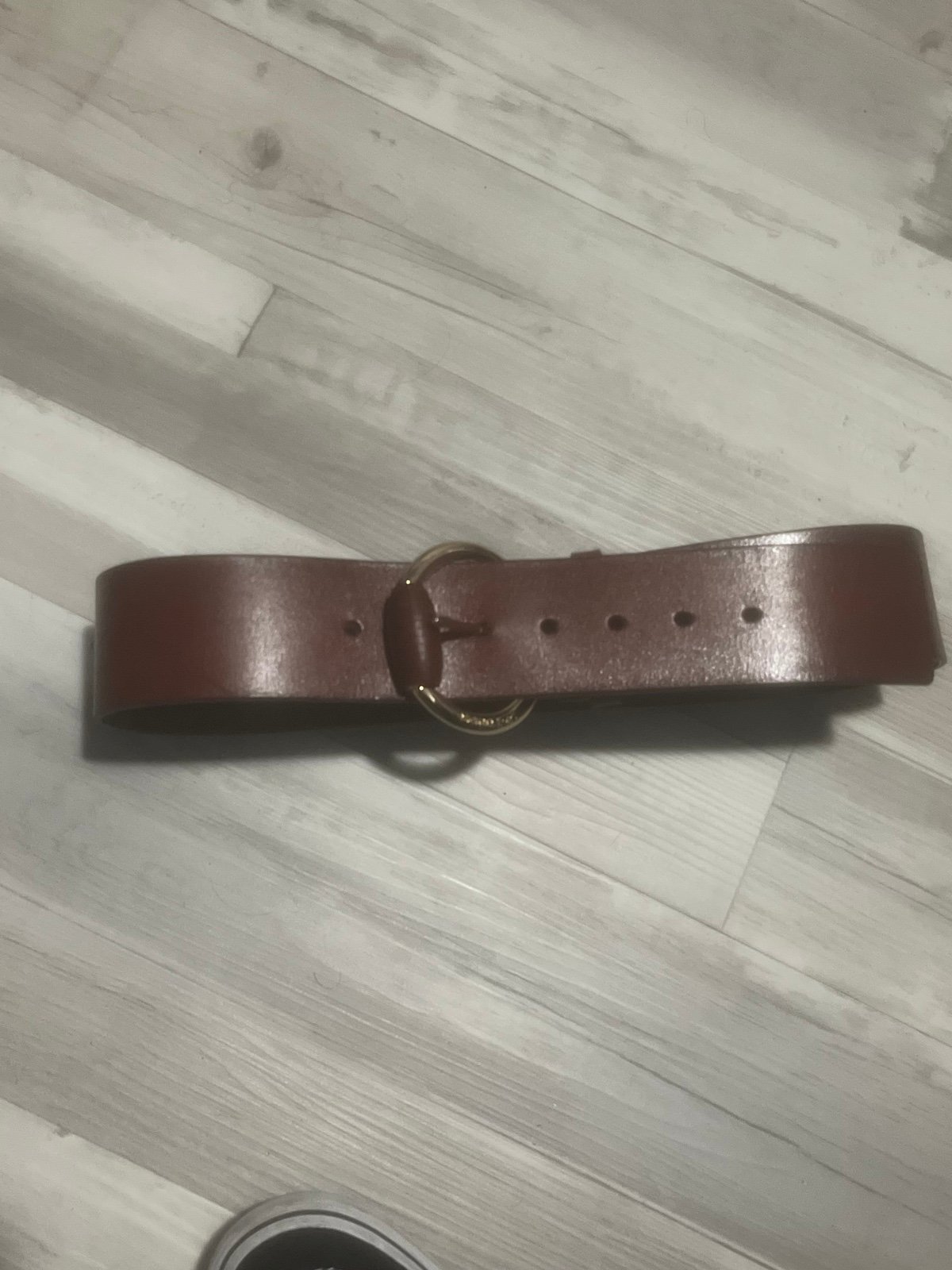 Michael Kors brown Leather belt with gold details