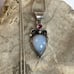 Sterling Silver 925 Lavender Chalcedony & Garnet Pendant Necklace 20 Chain