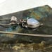 Sterling Silver 925 Lavender Chalcedony & Garnet Pendant Necklace 20 Chain