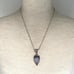 Sterling Silver 925 Lavender Chalcedony & Garnet Pendant Necklace 20 Chain