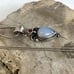Sterling Silver 925 Lavender Chalcedony & Garnet Pendant Necklace 20 Chain