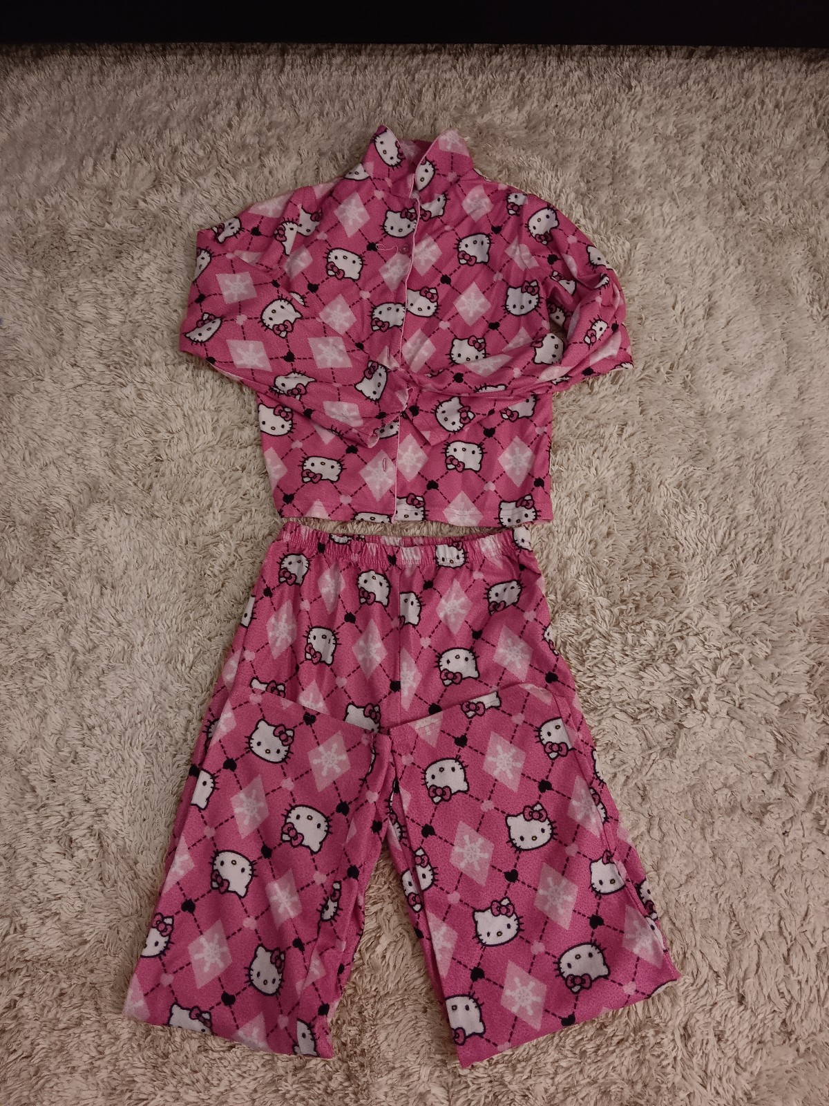 Hello Kitty Pajama Youth XL Pink 2 Piece