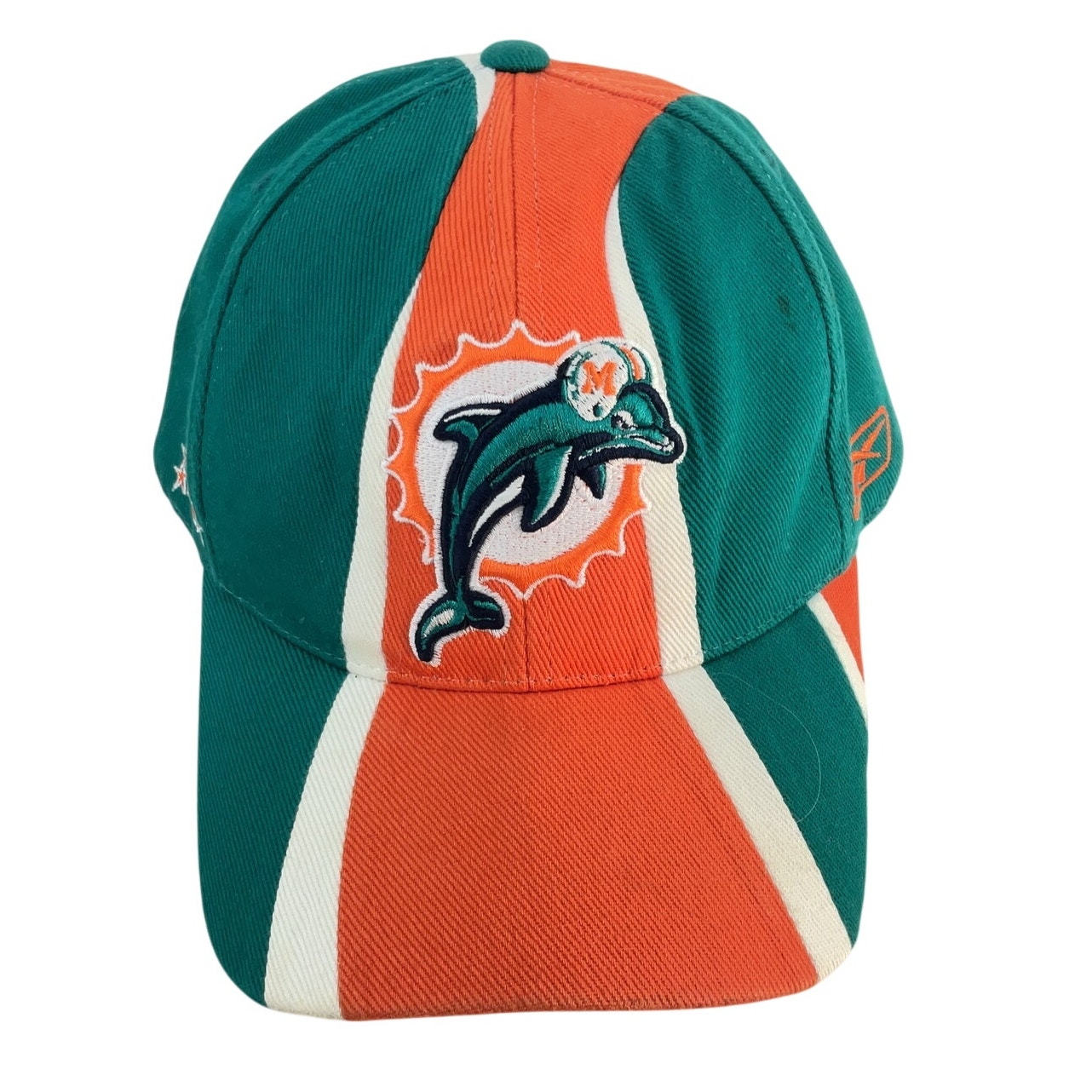 Reebok Miami Dolphins Green & Orange Cotton Baseball Cap Men’s One Size Preowned