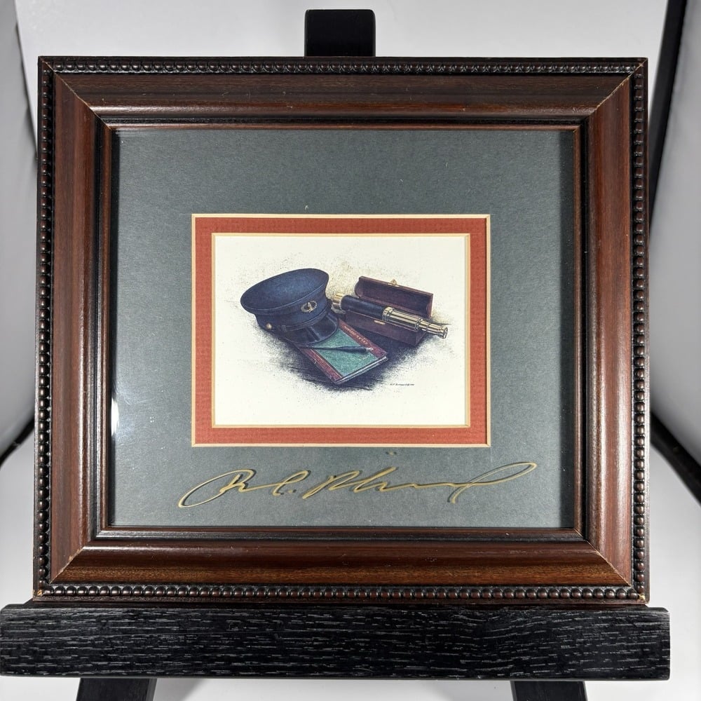 Ben Richmond Vintage Print The Last Entry Signed Art Glass Framed Picture