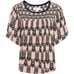 Velvet by Graham & Spencer Women's Geometric Art Deco Printed Blouse Sz XS NWT