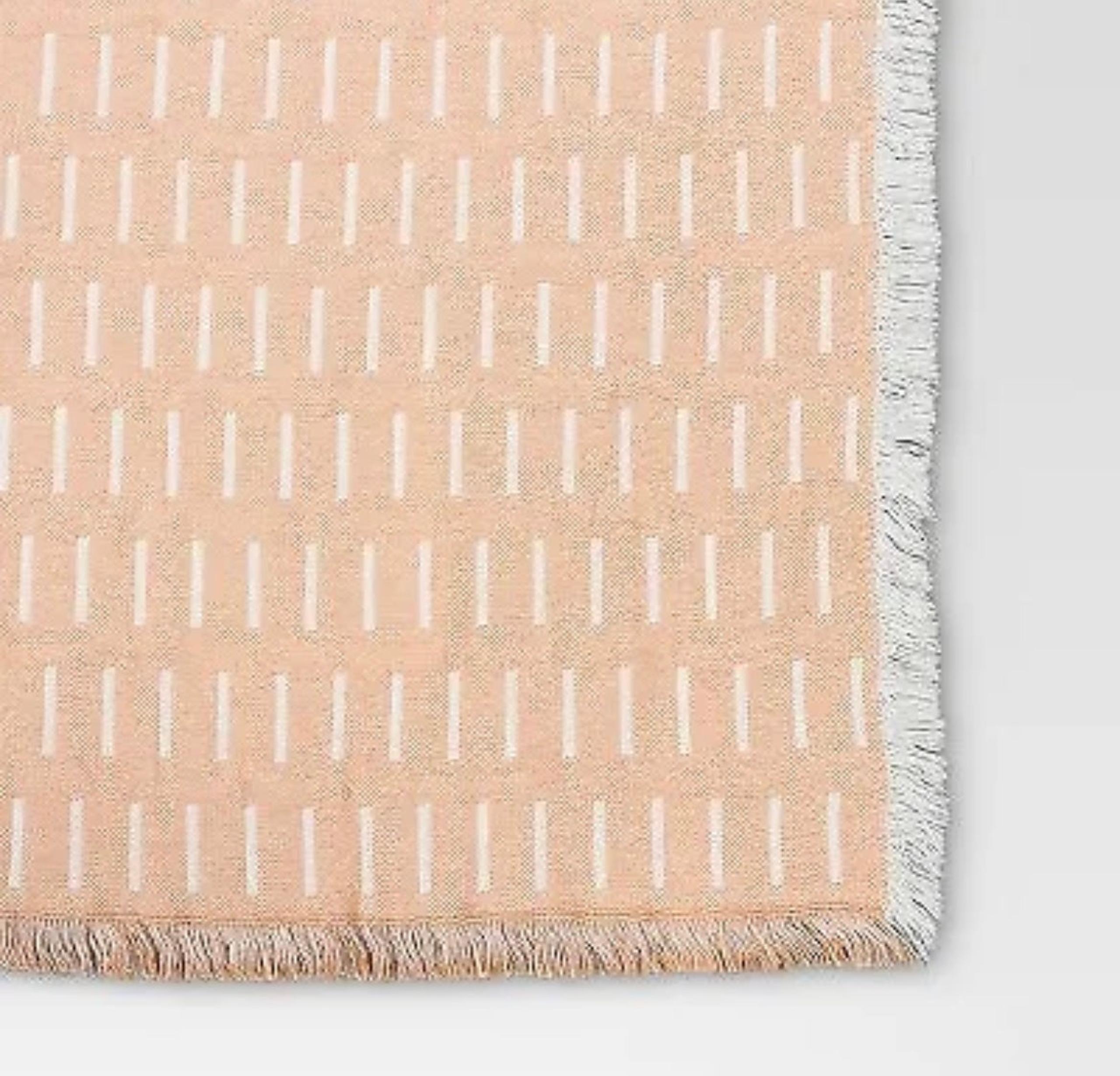 new target threshold orange and white throw blanket 50x60