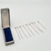 Vintage Peru Llama Cocktail Olive Appetizer Picks Forks Sterling Silver Set of 9