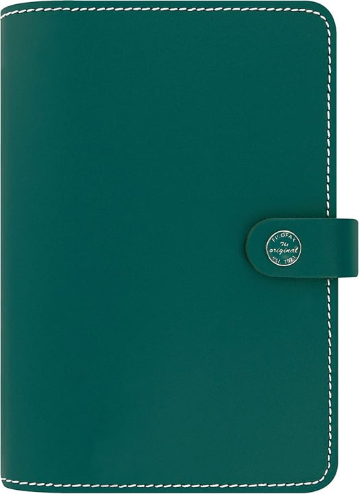 Filofax The Original Organizer, Personal Size, Dark Aqua - Leather, Six Rings