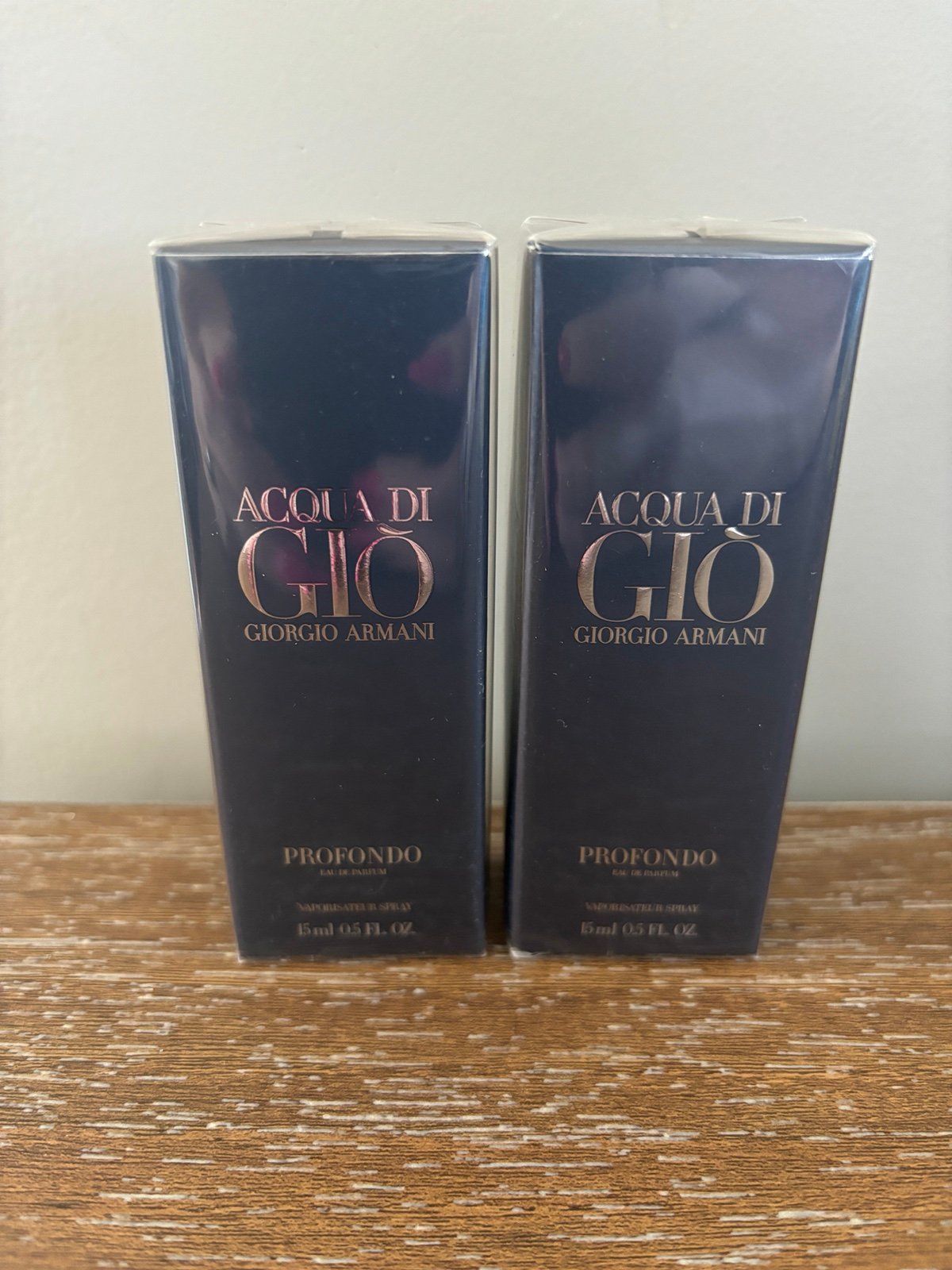 GIORGIO ARMANI Acqua Di Gio Profondo Eau De Parfum Spray for Men, 0.5 Ounce X 2