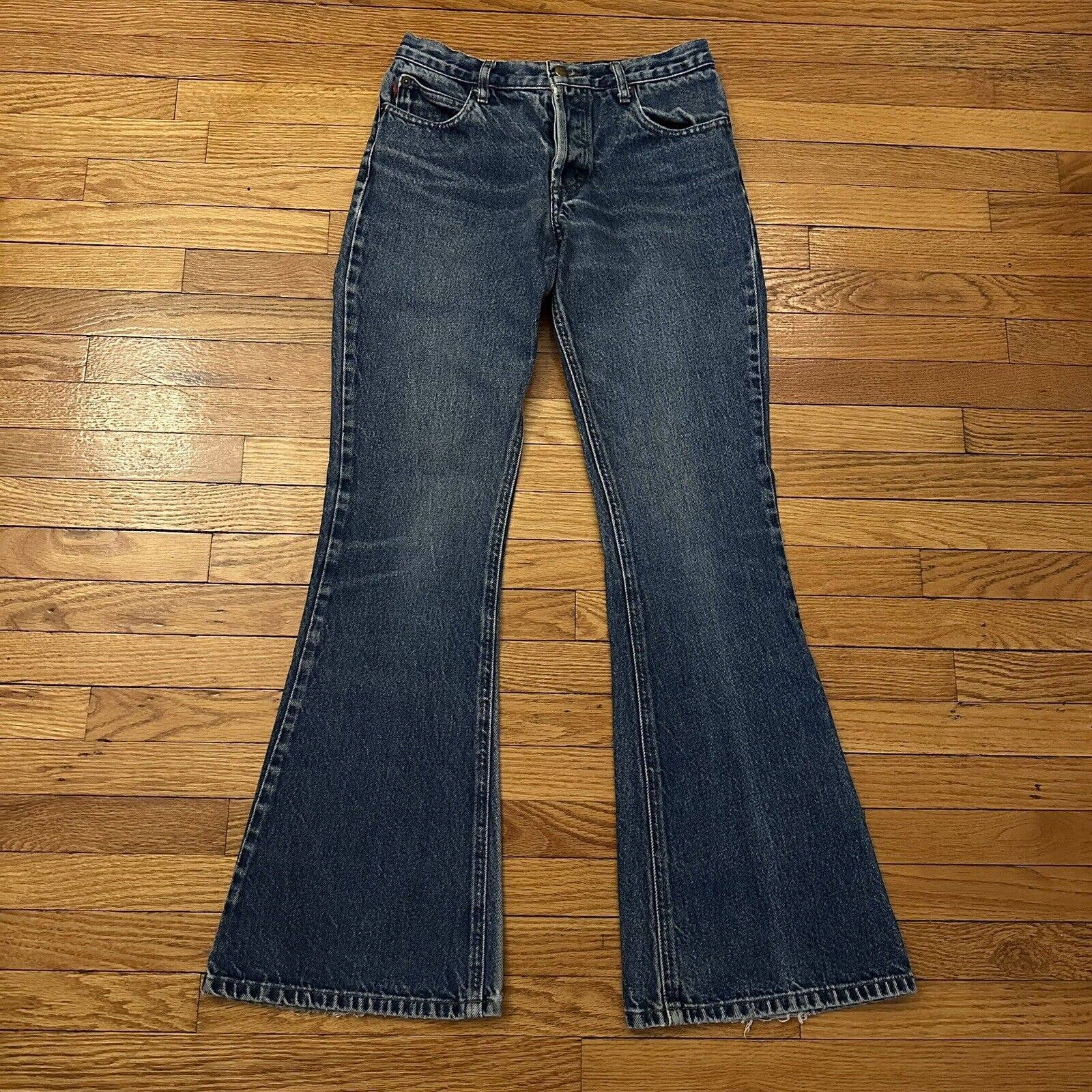 Vintage Y2K Mudd Low Rise Bell Bottom Flare Blue Denim Jeans Sz 5 Women