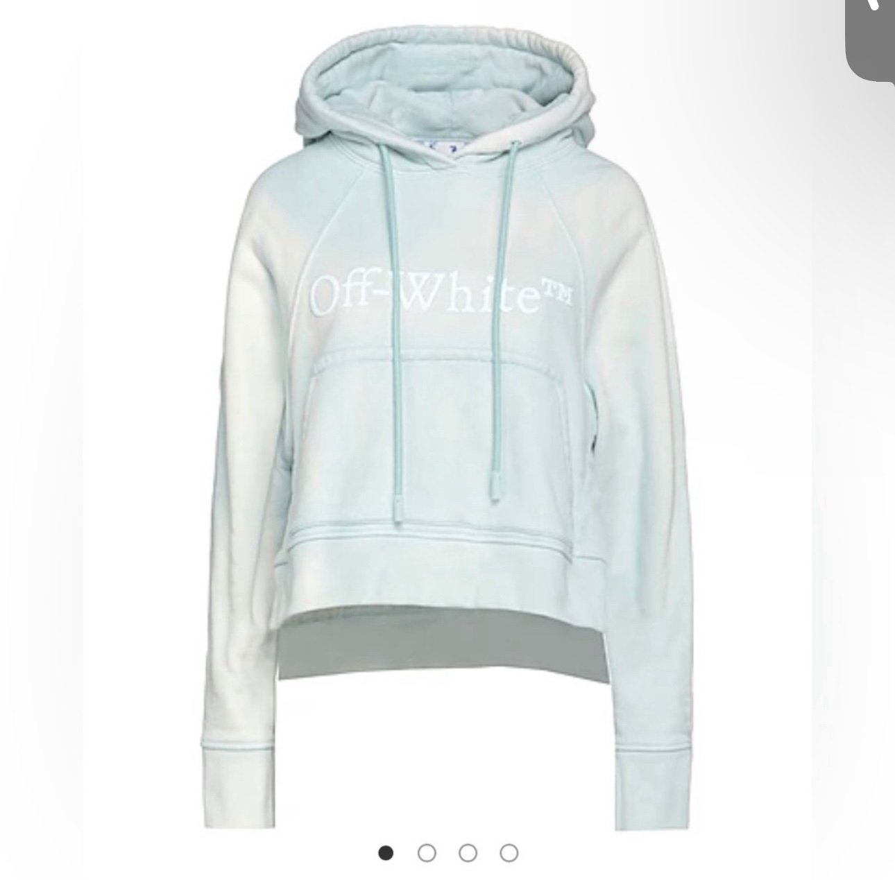 Off-white hooded sweatshirt sky blue