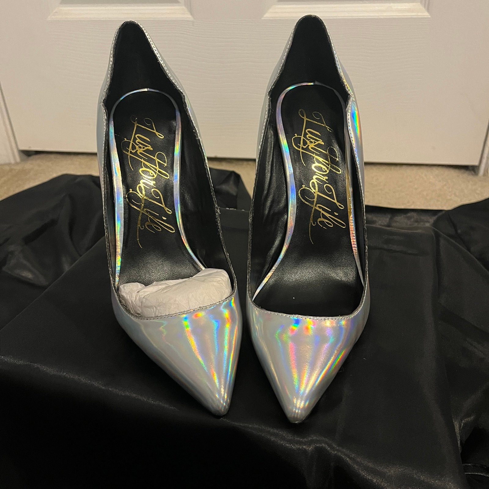 Lust of Life’s Iridescent Leather stilettos, 9M, New with Box