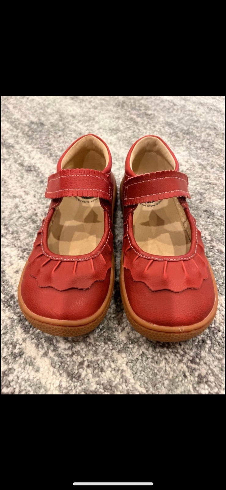 Livie and Luca red shoe ruche size 1 girls