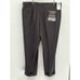 Haggar Dress Pants Classic Men 42x29 Dark Gray Adjustable Waist Pleated Cuff New