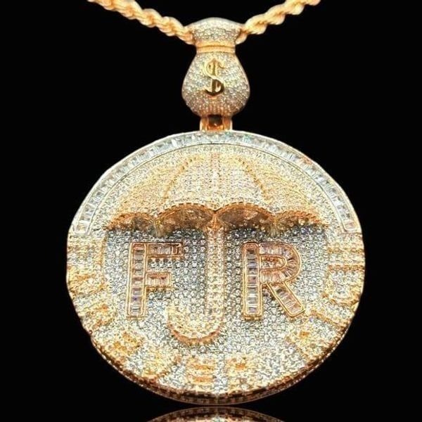 14K Rose Gold Finish Forever Rich - Free 24" x 3mm Rope Chain.