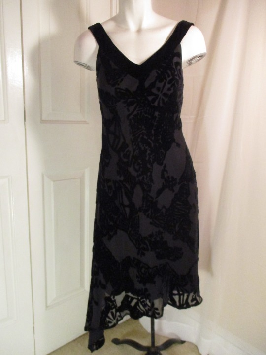 Laundry asymmetric hem velvet dress