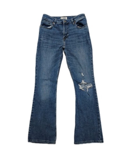 We The Free Carmen Flare Vintage Indigo Women's 29 Distressed Ripped EUC!