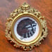 Original adorable Raccoon watercolor painting in miniature gold ornate frame