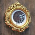 Original adorable Raccoon watercolor painting in miniature gold ornate frame