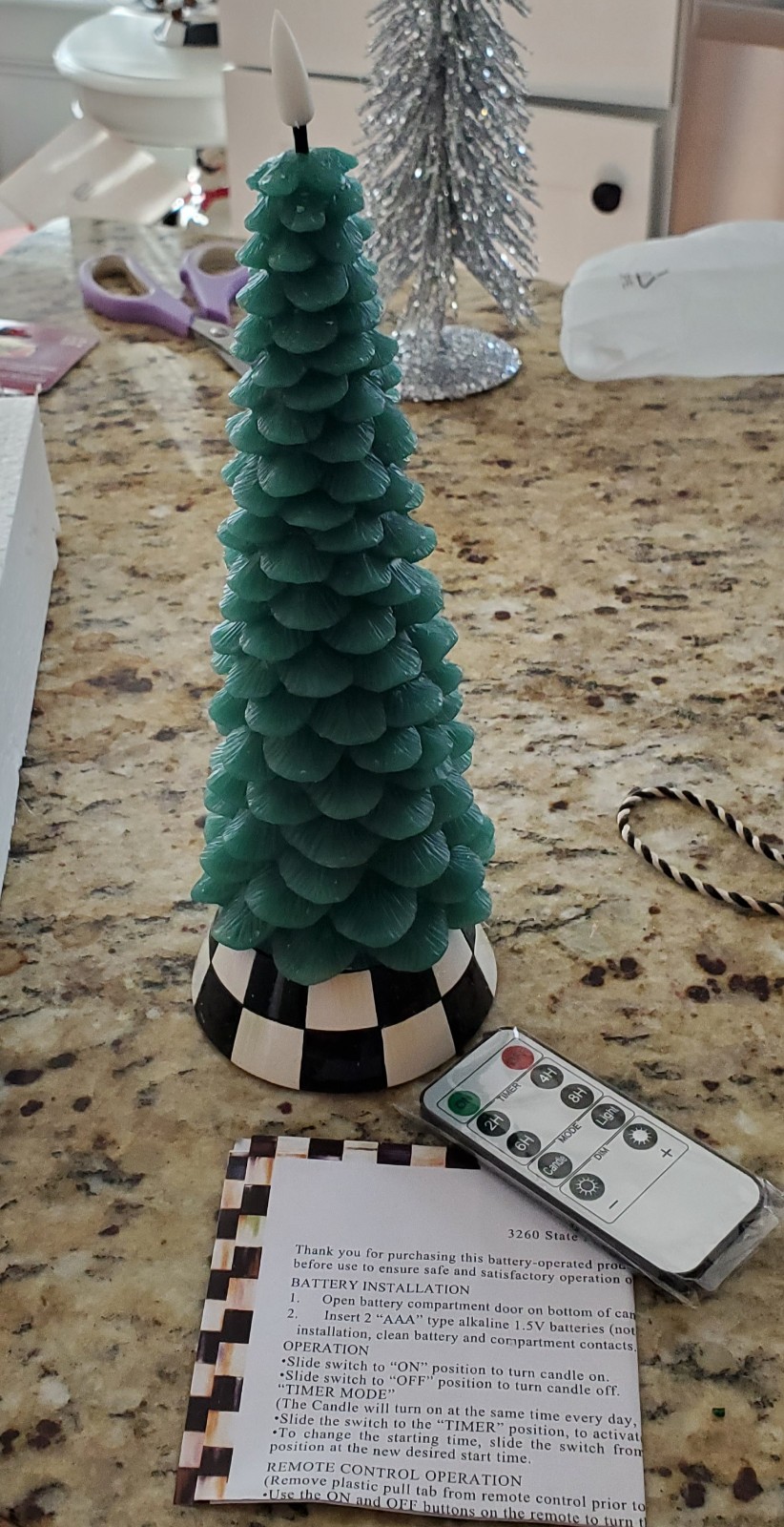 Mackenzie Childs tree with stand and remote brand new in box