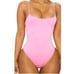Naked Wardrobe Pink Got The Scoop Tank Bodysuit Sz L NWT