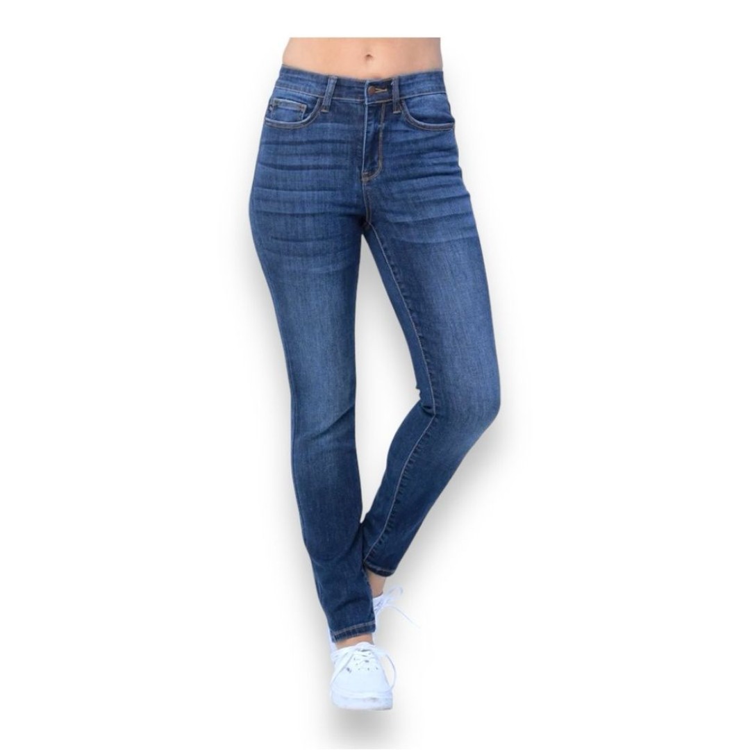 Judy Blue Relaxed Fit High Waist Dark Blue Denim Stretch JB82325DK Women’s Sz 30