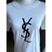 NWT vintage Yves Saint Laurent YSL white logo t-shirt size Small