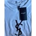 NWT vintage Yves Saint Laurent YSL white logo t-shirt size Small
